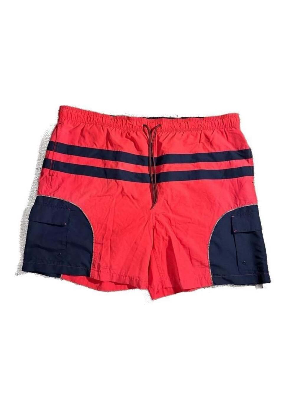 Daniel Cremieux Surf Gear Swim Trunks XXL Red‎ Navy Striped Cargo